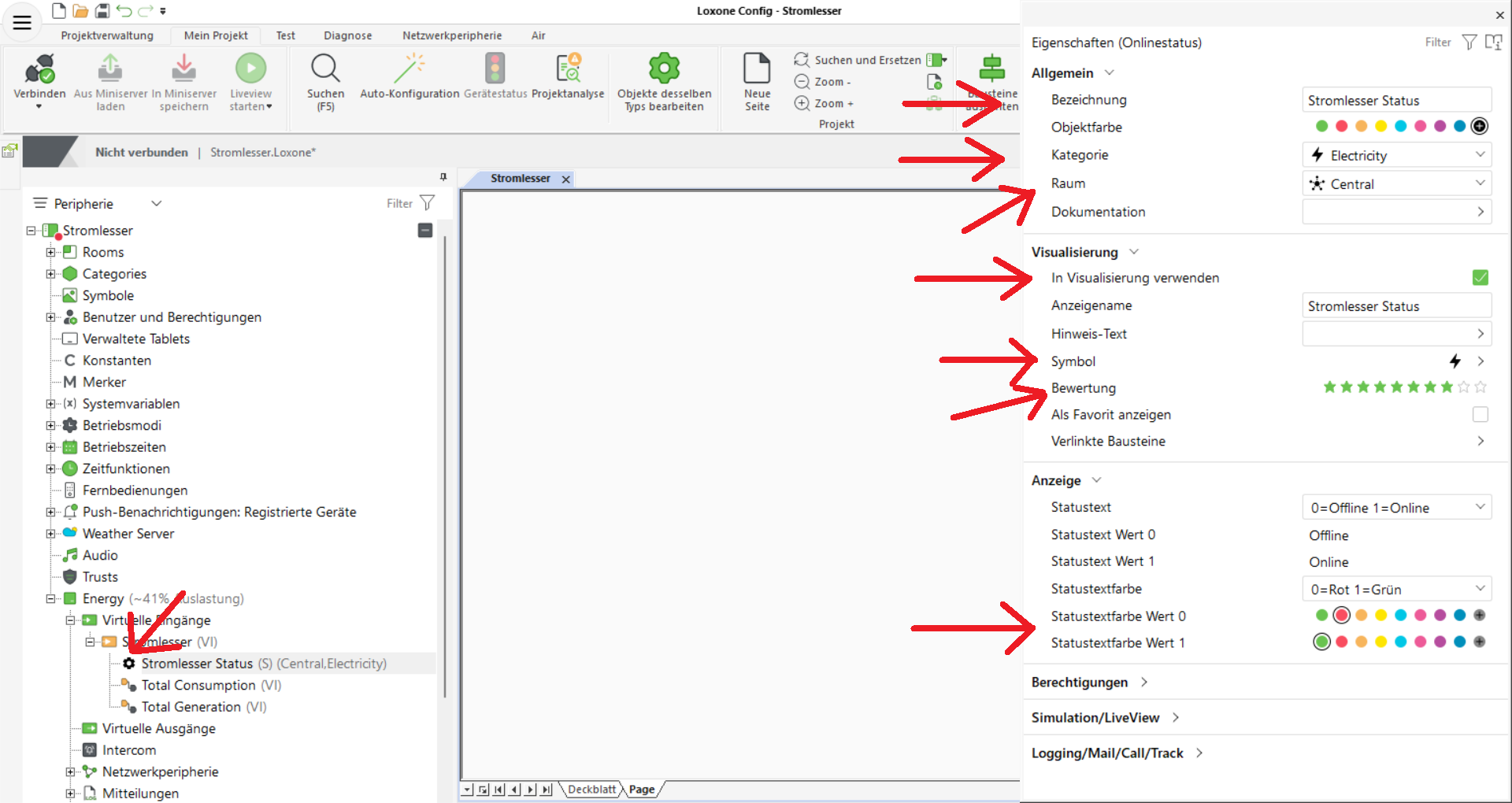 Befehl Eigenschaften-Setup